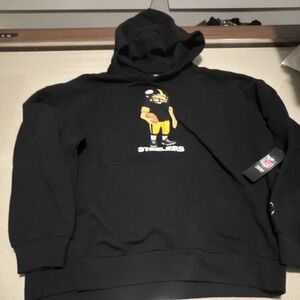 Bad Bunny Pittsburgh Steelers Sweatshirt Size XL Black Yellow NFL Football